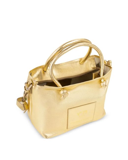 V73 Metallic Logo-Patch Tote Bag