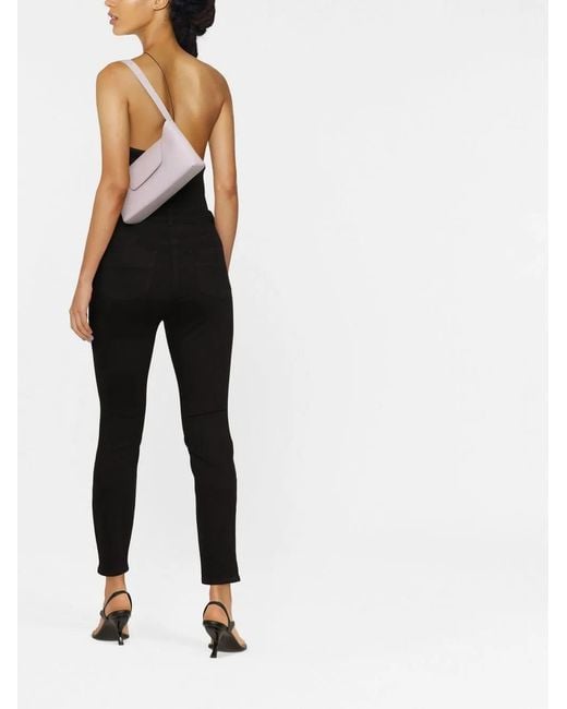 Elisabetta Franchi Black Eyelet-Detailing Skinny Jeans