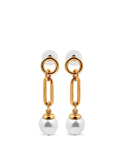 Ben-Amun Metallic Aaron Faux-Pearl Drop Earrings