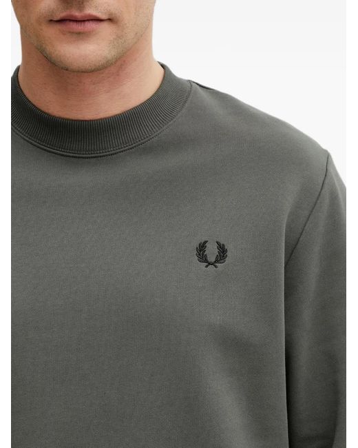 Pull À Logo Brodé Fred Perry pour homme en coloris Gray