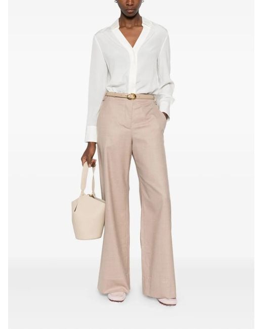 Hemisphere Natural Button Trousers