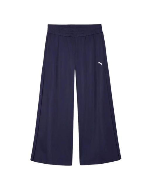 PUMA Blue Logo-Detail Track Pants