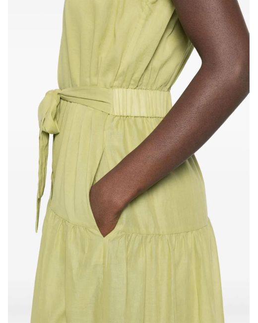 Robe En Coton À Coupe Mi-Longue Peserico en coloris Yellow
