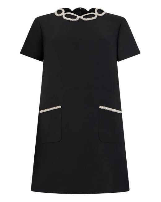 Abito Corto Con Decorazione di Valentino Garavani in Black