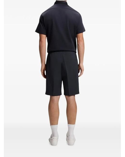 Boss Black Drawstring-Waist Deck Shorts for men