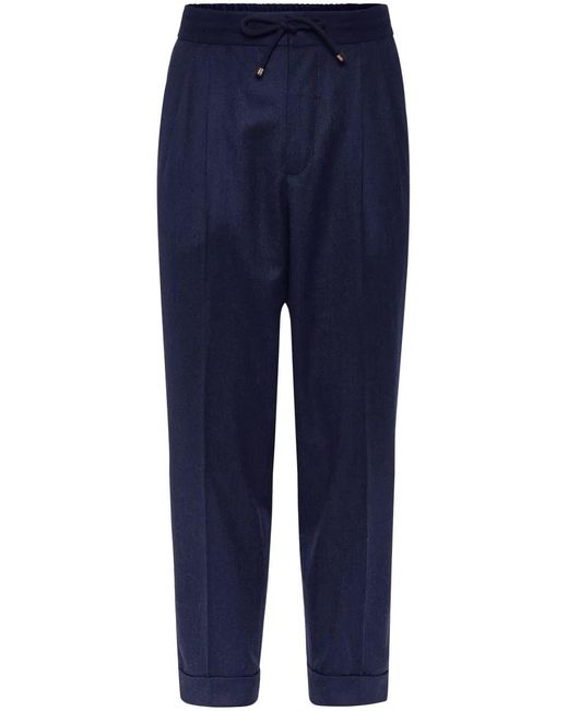 Brunello Cucinelli Blue Trousers for men