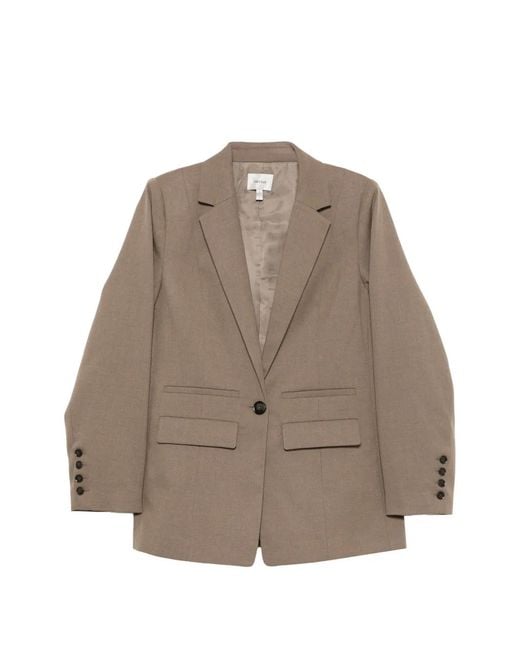 Gestuz Brown Single-Breasted Blazer