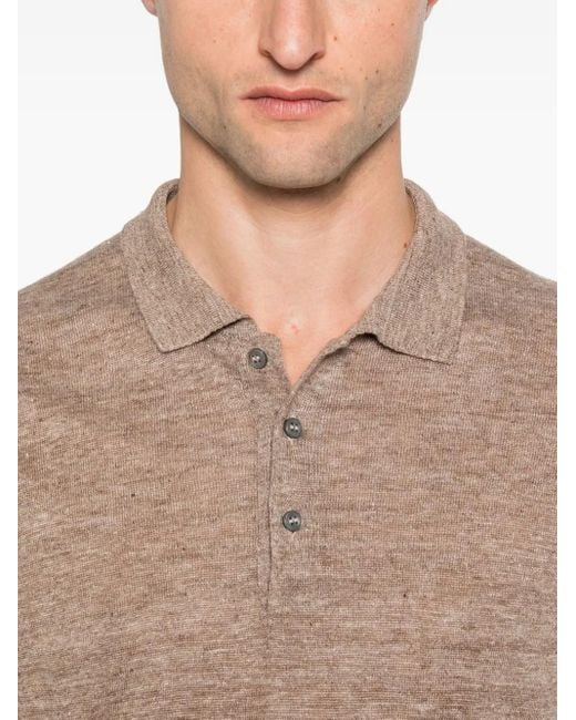 Gran Sasso Poloshirt Mit Kurzen Ärmeln in Natural für Herren