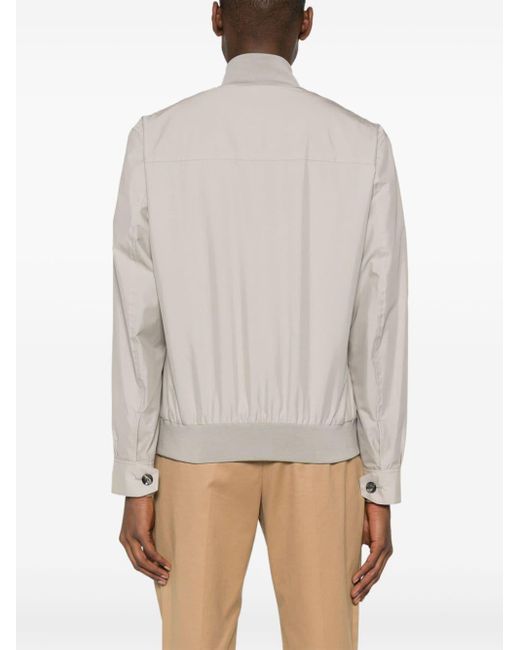 Brioni White Performa Shell Silk Jacket for men