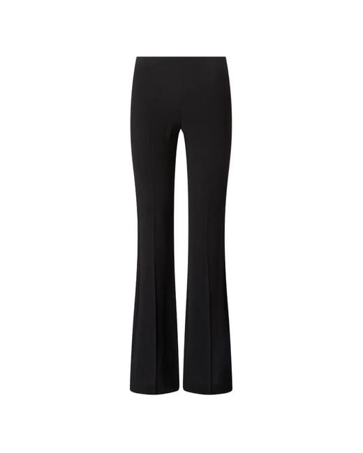 Pinko Black Flared Trousers With Pressed Pleat Detail