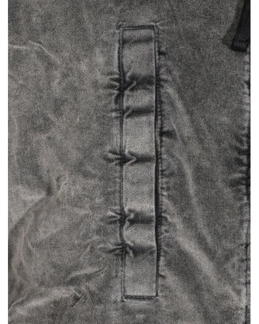 Thom Krom Gray Faded-Effect Zip-Up Denim Jacket for men