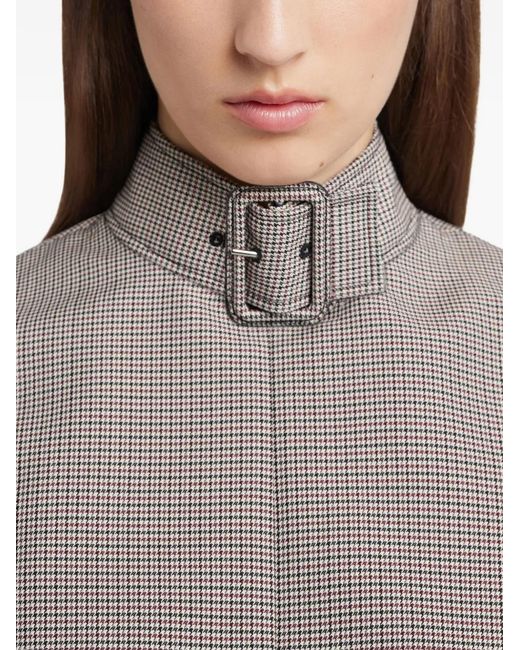 Courreges Gray Houndstooth Top