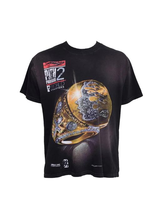 HELLSTAR Black Big Rings Graphic-Print T-Shirt for men