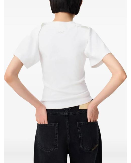 Axel Arigato White Cut-Out Short-Sleeve T-Shirt