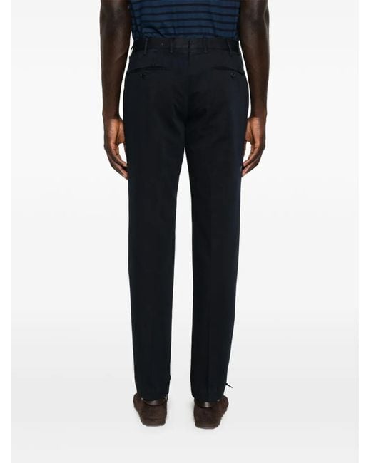 Incotex Blue Pleated Trousers for men