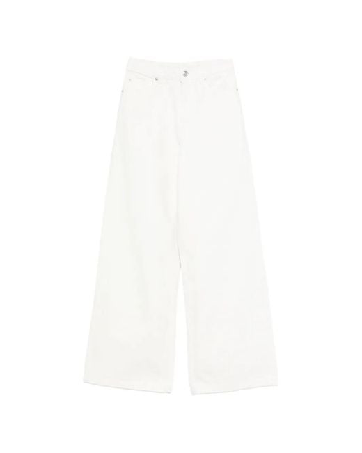 A.P.C. White Clyde Wide-Leg Jeans