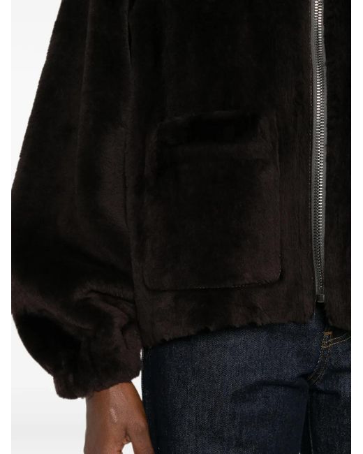 Simonetta Ravizza Black Zip-Up Reversible Jacket