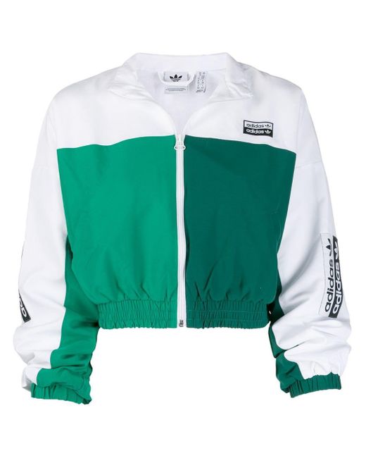 Adidas Green Cropped Track Jacket
