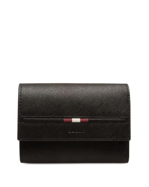 メンズ Bally リボン レザー財布 Black