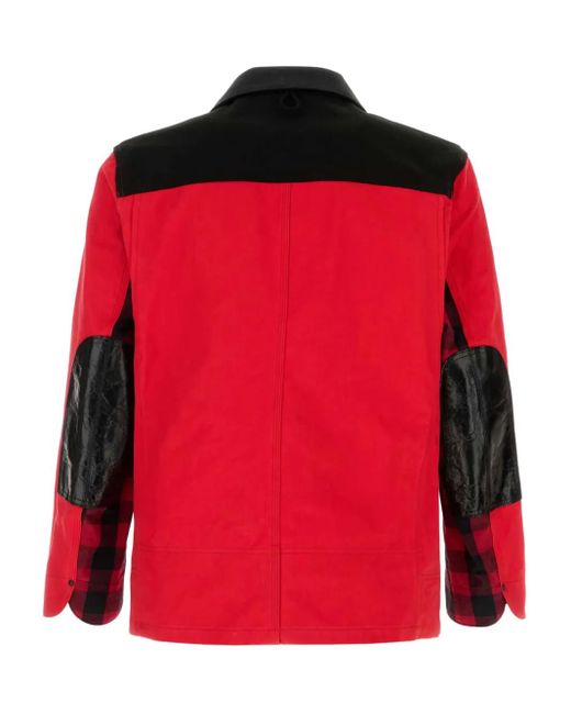 Junya Watanabe Red Panelled Jacket for men