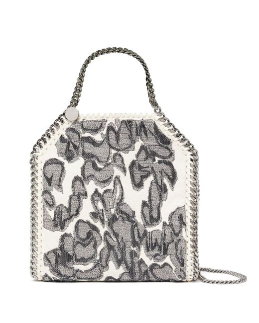 Stella McCartney White Mini Falabella Handtasche aus Canvas