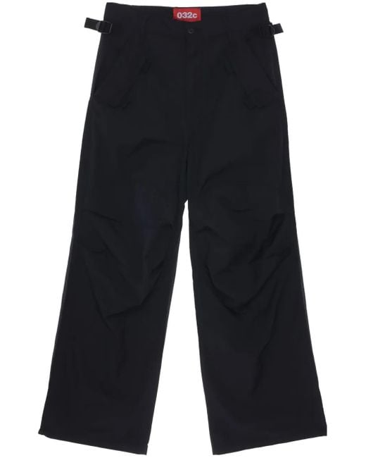 032c Blue Hyperbole Cotton-Blend Cargo Trousers for men