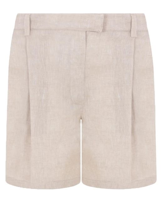 Brunello Cucinelli Natural Shorts aus Leinen