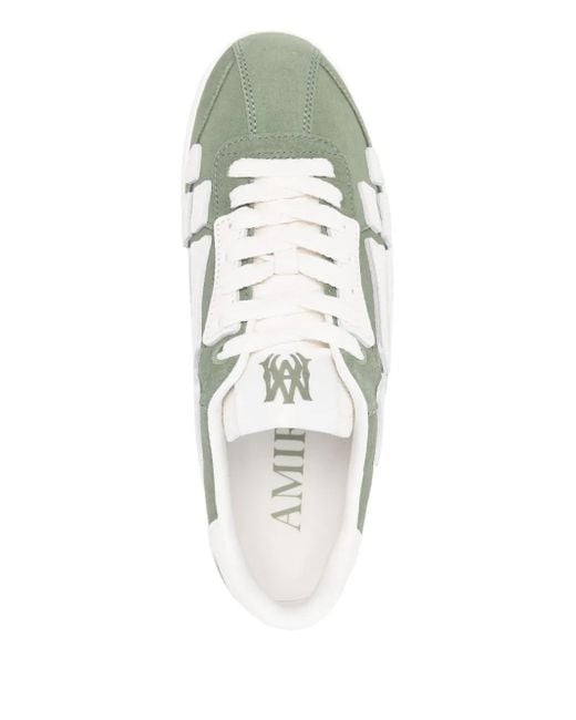 Amiri Green Leather Pacific Bones Sneakers for men