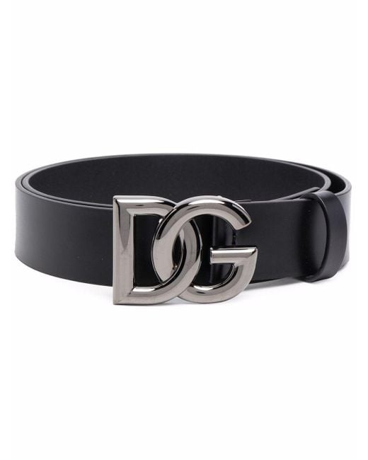 Dolce & Gabbana Leder Gürtel mit DG in Schwarz für Herren - Lyst