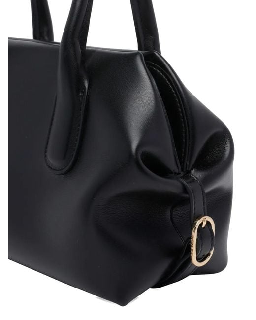 THEMOIRÈ Black Small Dallia Top-Handle Tote Bag