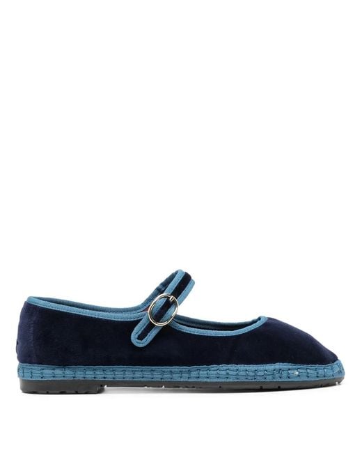 Flabelus Blue Montague Ballerina Shoes