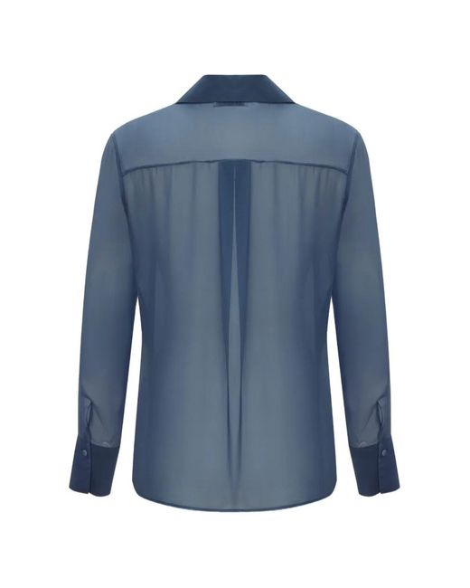Occleus Blue Roxy Ruffled Shirt