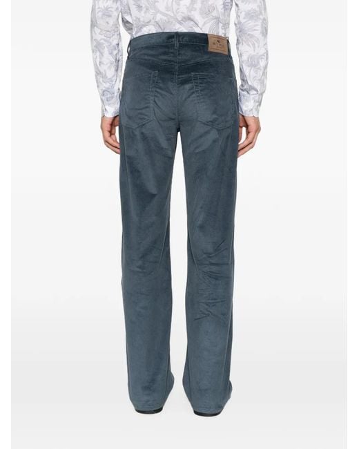 Etro Blue Corduroy Jeans for men