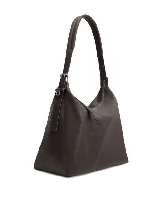 Lemaire Black Belted Hobo Leather Shoulder Bag