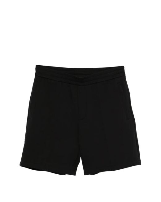 Emporio Armani Black Cotton Shorts for men
