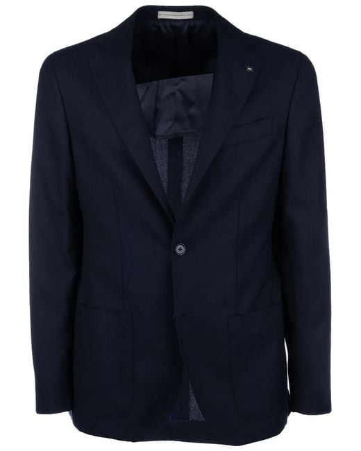 Corneliani Blue Single-Breasted Blazer for men
