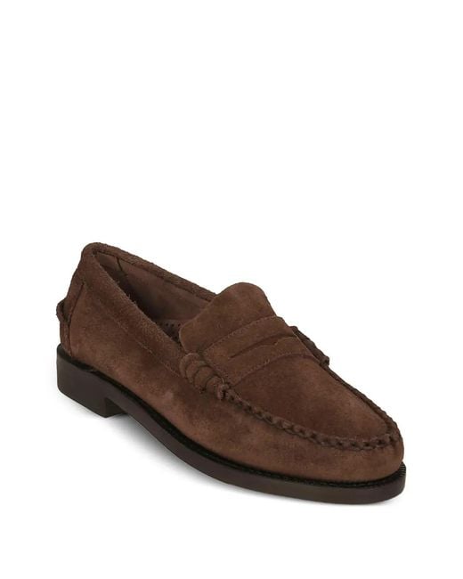 Sebago Brown Suede Loafers for men