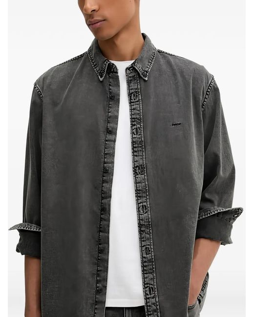 Levi's Gray Cotton Shirt for men