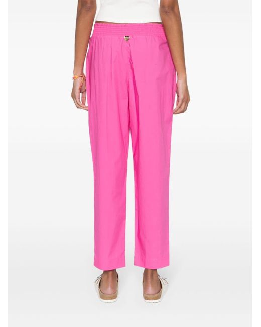 Pantalon fuselé en coton Twin Set en coloris Pink