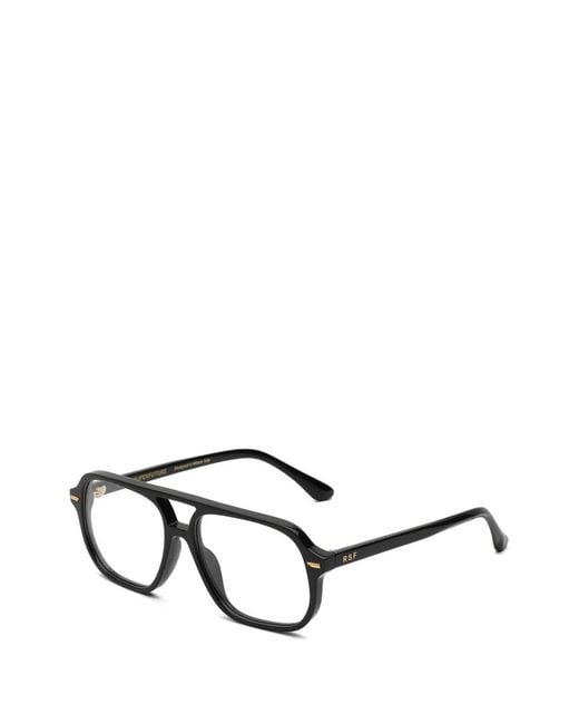 Retrosuperfuture Black Pilot-Frame Glasses