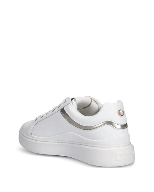 Zapatillas con logo en relieve Twinset de color White