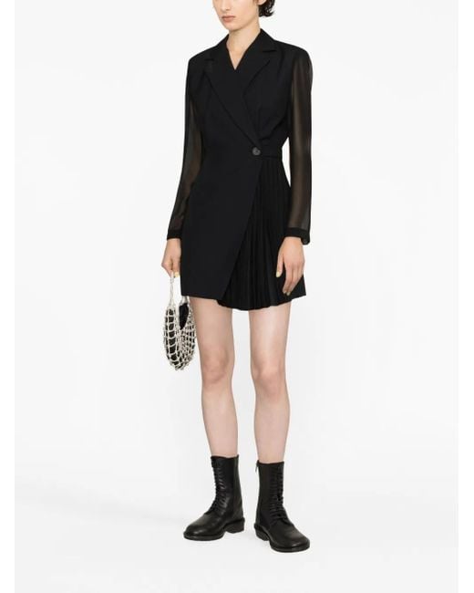 Sandro Panelled Blazer Dress in Black | Lyst Sandro Panelled Blazer Dress in Black | Lyst