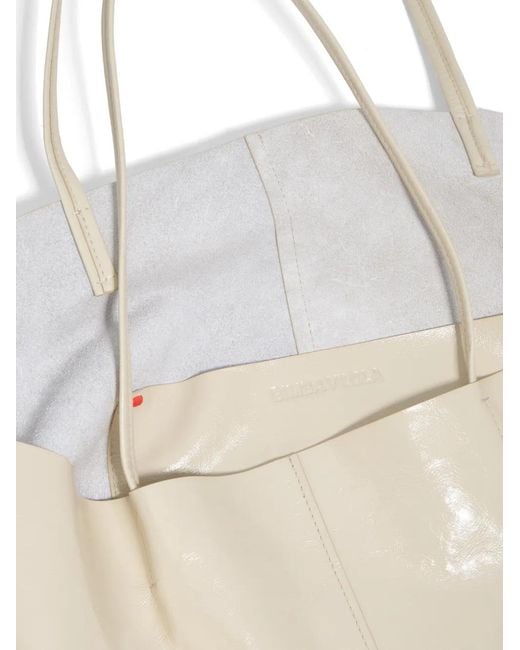 Bimba Y Lola Natural Seam-Detail Tote Bag