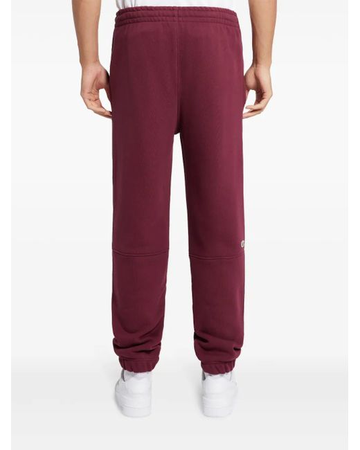 Lacoste Red Logo-Patch Track Trousers for men
