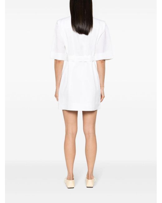 Aje. Mini-jurk Met Ceintuur in het White