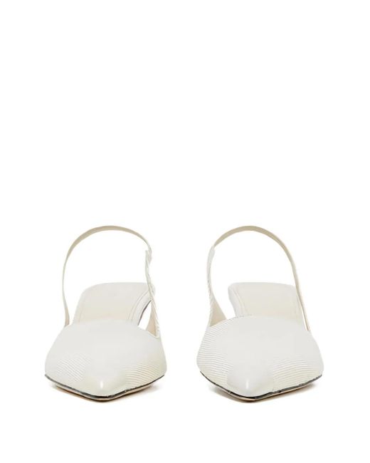 IRO White Slingback Cone-Heel Pumps