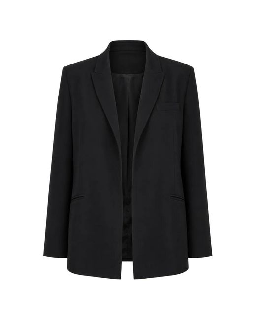Dusan Black Silk Loose-Fit Blazer