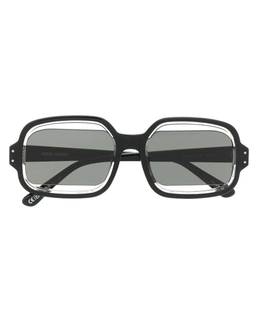 Henrik Vibskov Black Olga Square-Frame Sunglasses