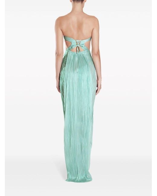 Maria Lucia Hohan Caly Pleated Maxi Dress - Women's -  Spandex/elastane/nylon/silk in Green | Lyst