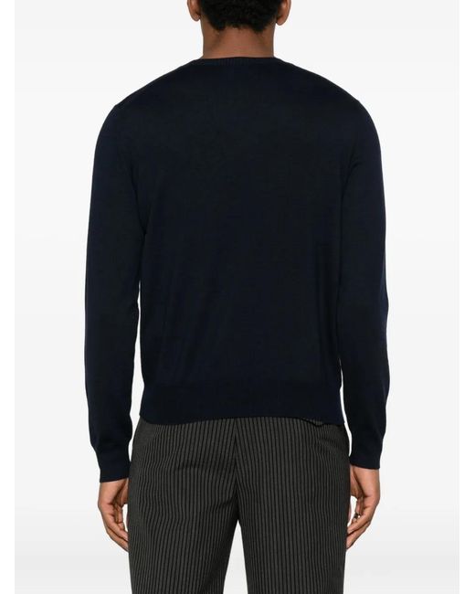 McQueen Blue Crew-Neck Sweater for men